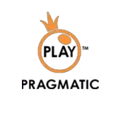 โลโก้ค่ายเกม PRAGMATIC PLAY ออกแบบเป็นวงกลมสีส้มพร้อมมงกุฎด้านบน มีคำว่า PLAY ตรงกลาง และ PRAGMATIC ด้านล่าง ผู้ให้บริการเกมคาสิโนและสล็อตชั้นนำระดับโลก